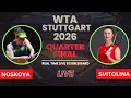 Linda Noskova vs Elina Svitolina Live Scores WTA Stuttgart Open 2026 Quarter Finals