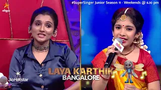 Sundari Neeyum Sundaran Naanum Song by #LayaKarthik 😍🥰 | Super Singer Junior 11 | Episode Promo