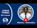2024 SGA President Juwan Torres welcomes all students to the Fall semester