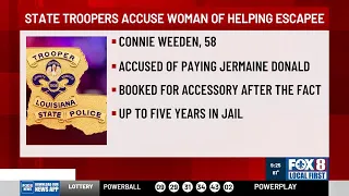 Slidell woman arrested for aiding escaped Orleans Parish inmate still at large