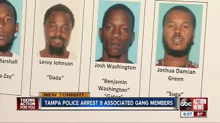 9 men associated with violent Tampa street gang arrested after 2-year investigation