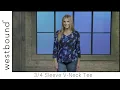 Westbound Women s Abstract Sleeve V Neck Tee