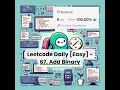 67 Add Binary Easy Leetcode Daily 2-15-26