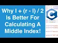 Find Middle Index Without Integer Overflow C Programming Tutorial