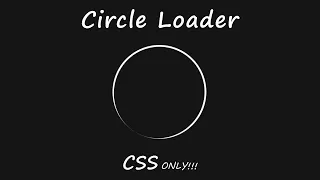 Circle Border Loader HTML CSS Loader CSS Animation