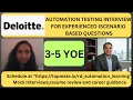 Automation Testing Interview Experience Real-Time QA SDET Interview Preparation 2026