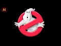 Ghostbusters logo from scratch in Adobe Illustrator