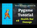 Health bars and Damage - Pygame tutorial 8 in hindi Pygame Tutorial How to make games in python