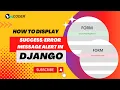 How to display Success and Error Alert in Django