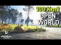 How to Create a MASSIVE Open World Landscape 100 km2 map - Unreal Engine 5 Tutorial