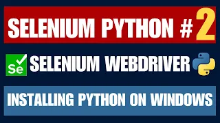 Selenium Python Installing Python on Windows