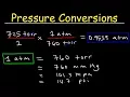 Gas Pressure Unit Conversions - torr to atm psi to atm atm to mm Hg kpa to mm Hg psi to torr