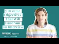 5 Resume Objectives That Will Land You an Interview Example Resume Objectives