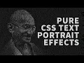 Pure CSS Text Portrait Effects Html CSS Tutorial