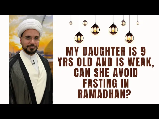 ⁣My daughter is 9 yrs old and is weak, can she avoid fasting in Ramadhan? #shorts Sh. M. Al-Hilli