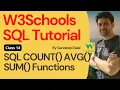 W3Schools SQL Tutorial Class 14 W3Schools SQL COUNT AVG and SUM Functions By Sandeep
