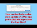 Sparkle Guide - Enabling auto-update on SwiftUI Mac apps released as a DMG outside the Mac App Store