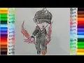 How to Draw BoBoiBoy Lightning from BoBoiBoy Galaxy Boboiboy coloring pages