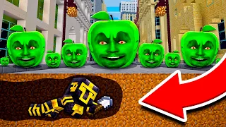 CONSTRUYO un TÚNEL SECRETO para ESCAPAR de SAKADUNG APPLE en MINECRAFT 😱