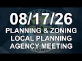 2026 - Planning Zoning Local Planning Agency Meeting