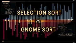 Selection Sort vs Gnome Sort Slow Coding ASMR Algorithm Battle