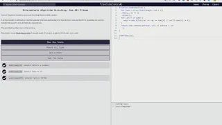 Intermediate Algorithm Scripting Sum All Primes