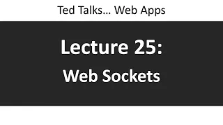 CSCI4208 - Lecture 25 Web Sockets