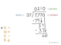 Upper Grade Math Division - Standard Algorithm
