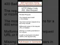 API Testing HTTP Status Code 400 Bad Request - SDET Automation Testing Interview