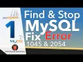 PhpMyAdmin MySQL Fix Login Errors 1045 2054 Part 1 - Error Causes Find Stop