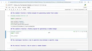 The randint Function Python program for generating a random integer
