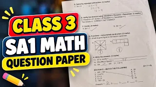 Class 3 Question Paper SA1 || Splendidmoms 2026