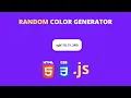Random Color Generator JavaScript Tutorial