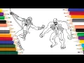 Spider man and Venom Coloring pages