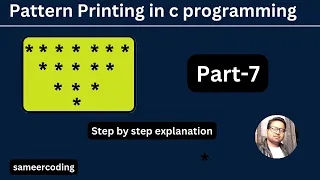 Inverted Pyramid Star Pattern in C Programming Half Pyramid Pattern in C sameercoding