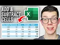 How To Add Subtract Multiple Cells In Excel - Full Guide