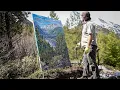 Painting Above the Lake - Montana in April