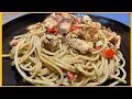 Download Lagu GEKRUIDE SPAGHETTI MET KIPFILET EN PAPRIKA | BRAT NUDELN | 15 MINUTEN RECEPT | OUM YOUNES #208