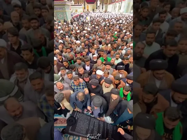 ⁣تشييع جثمان الخطيب السيّد محمد باقر الفالي (رحمه الله) في رحاب مرقد أمير المؤمنين (عليه السلام)