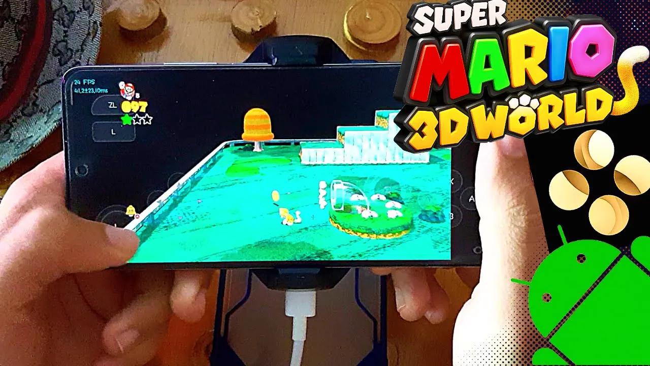 Super Mario 3D World Skyline Android Gameplay - Skyline Emulator Edge - Skyline Edge Mali GPU