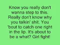 Brooke Valentine- Girl Fight lyrics