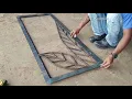 Lagu Pembuatan grille tingkap bercorak daun step by step [Part 1] [METAL FABRICATION]