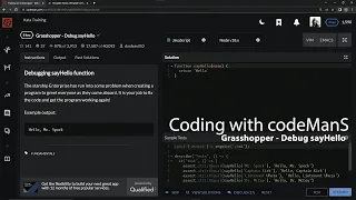 Codewars 8 kyu Grasshopper - Debug sayHello Javascript