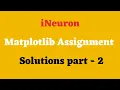 iNeuron Matplotlib Assignment - 2 Solution Data Science