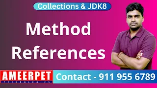 Method References In Java JDK 8 Ameerpet Technologies By Srinivas