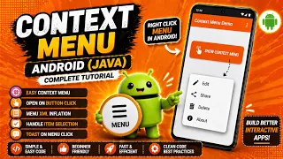 ANDROID - CONTEXT MENU TUTORIAL IN JAVA