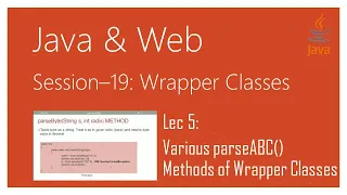 Wrapper Classes in Java Various parseABC Methods of Wrapper Classes in Java