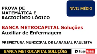 Prova de Matemática e Raciocínio Lógico para Auxiliar de Enfermagem