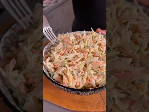 Салат из капусты как в ресторанах KFC #рецепты #салат #капуста #вкусно #быстро