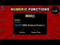 Numeric Functions in SQL MOD Function SQL Series